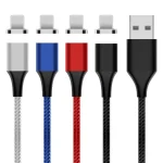 M11 3A USB to 8 Pin Nylon Braided Magnetic Data Cable, Cable Length: 1m, 8 Pin - Image 2