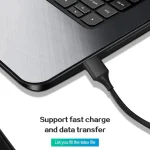 M11 3 in 1 3A USB to 8 Pin + Micro USB + USB-C / Type-C Nylon Braided Magnetic Data Cable, Cable Length: 2m, 8 Pin + Micro USB + USB-C / Type-C - Image 4