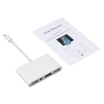 4 in 1 8 Pin to Dual USB + 3.5mm AUX + HDMI OTG Audio Digital AV Adapter - Image 4