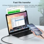 ADC-66 5A 66W 3 in 1 USB to 8 Pin + Micro USB + USB-C / Type-C Fast Charging Braided Data Cable, Cable Length: 1.2m - Image 7