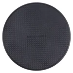 10W QI Plaid Pattern Round Plastic Wireless Charger, Plastic - Image 2