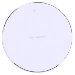 10W QI Plaid Pattern Round Metal Wireless Charger, 10W Metal - Image 2