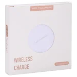 10W QI Plaid Pattern Round Metal Wireless Charger, 10W Metal - Image 5