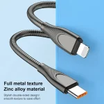 ADC-009 USB-C / Type-C to 8 Pin Zinc Alloy Hose Fast Charging Data Cable, Cable Length: 1m, USB-C / Type-C to 8 Pin - Image 2
