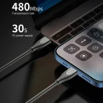 ADC-009 USB to 8 Pin Zinc Alloy Hose Fast Charging Data Cable, Cable Length: 1m, USB to 8 Pin - Image 6