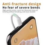 IVON CA19 2.4A USB to 8 Pin Fast Charge Data Cable for iPhone, iPad, Length: 1m - Image 3