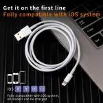 IVON CA19 2.4A USB to 8 Pin Fast Charge Data Cable for iPhone, iPad, Length: 1m - Image 4