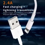 IVON CA19 2.4A USB to 8 Pin Fast Charge Data Cable for iPhone, iPad, Length: 1m - Image 5