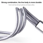 IVON CA39 2.4A Max 8 Pin + Type-C + Micro USB 3 in 1 Charging Cable, Length: 1.2m - Image 3