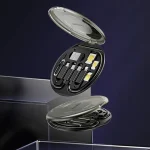 YESIDO CA118 6 in 1 Multifunctional Charging Data Cable Storage Box Suit, CA118 Black - Image 2