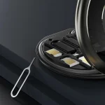 YESIDO CA118 6 in 1 Multifunctional Charging Data Cable Storage Box Suit, CA118 Black - Image 8