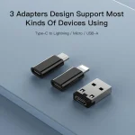 YESIDO CA114 5 in 1 Multifunctional Charging Data Cable Storage Box Suit, CA114 Black - Image 5