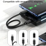 YESIDO CA114 5 in 1 Multifunctional Charging Data Cable Storage Box Suit, CA114 Black - Image 8