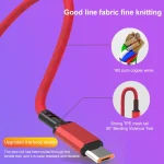 Braided 3A 3 in 1 USB to Type-C / 8 Pin / Micro USB Fast Charging Cable, Cable Length: 1.2m, White Plug (Red), White Plug (Black), White Plugaided (Blue) - Image 4