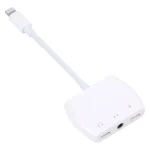 8 Pin Male to Dual 8 Pin+ 3.5mm Audio Female Headphone Adapter Adapter, 8 Pin Male to Dual 8 Pin+ 3.5mm