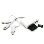 3 in 1 8-Pin And Micro USB And Type-C to TF & SD Card Reader USB OTG Extender Adapter - Image 3