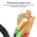 3 in 1 Fast Charging Magnetic Data Cable, Style: 1m Cable + 3 Magnetic Head - Image 3