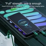 WK WDC-194 Pioneer Series 2 in 1 65W USB-C/Type-C to USB-C/Type-C+8 Pin Fast Charging Data Cable, Length: 1m, WDC-194 - Image 4