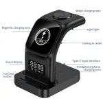 YP-HY05 15W 5 in 1 Magnetic Multifunctional Wireless Charger with Clock, 5 in 1 - Image 3