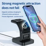 YP-HY05 15W 5 in 1 Magnetic Multifunctional Wireless Charger with Clock, 5 in 1 - Image 7