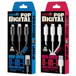 WEKOME WDC-02 Tidal Energy Series 3A USB to 8 Pin+Type-C+Micro USB 3 in 1 PVC Data Cable, Length: 1.2m - Image 3