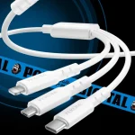 WEKOME WDC-02 Tidal Energy Series 3A USB to 8 Pin+Type-C+Micro USB 3 in 1 PVC Data Cable, Length: 1.2m - Image 5