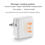 87W Type-C Power Adapter Portable Charger with 1.8m Type-C Charging Cable, AU Plug, 87W AU Plug - Image 7