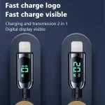 Mutural Li-CC001 1.2m PD20W Digital Display USB-C / Type-C to 8 Pin Charging Data Cable - Image 7