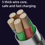 Mutural Li-CC012 1.2m 10W Transparent USB to 8 Pin Charging Data Cable - Image 2