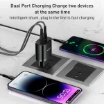 Yesido YC54 Dual USB-C / Type-C Travel Charger with 1m USB-C / Type-C to 8 Pin Cable, EU Plug, YC54 - Image 6