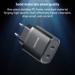 Yesido YC54 Dual USB-C / Type-C Travel Charger with 1m USB-C / Type-C to 8 Pin Cable, EU Plug, YC54 - Image 7