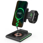 KTM8 15W 3 in 1 Portable Folding Magnetic Wireless Charger, KTM8