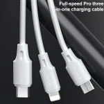 WK WDC-103 3A 3 In 1 8 Pin + Micro USB + Type-C / USB-C Fullspeed Pro Charging Data Cable, Length: 1.15m - Image 4