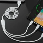 WK WDC-103 3A 3 In 1 8 Pin + Micro USB + Type-C / USB-C Fullspeed Pro Charging Data Cable, Length: 1.15m - Image 8