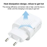 T087 20W USB-C / Type-C + USB Ports Fast Charging Travel Charger, EU Plug - Image 4