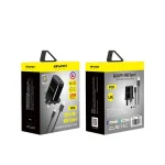 awei PD1 20W PD Type-C + QC 3.0 USB Interface Fast Charging Travel Charger with Data Cable, UK Plug - Image 4