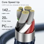 Yesido CA95 3A 20W USB-C / Type-C to 8 Pin Fast Charging Cable, Length: 1.2m - Image 7