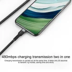 IVON CA88 12W 2.4A USB to Micro USB Nylon Braid Fast Charge Data Cable, Cable Length: 1m, Micro USB - Image 2