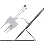 NK-1032 Pro 5 in 1 8 Pin + Type-C / USB-C + USB + TF Card + SD Card Multi-function Camera Reader Adapter - Image 3