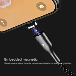 REMAX RC-158m 3A USB to Micro USB Interface Charging + Transmission Magnetic Attraction Polyester Two-color Braided Data Cable, Cable Length: 1m, Micro USB - Image 4