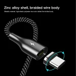 REMAX RC-158m 3A USB to Micro USB Interface Charging + Transmission Magnetic Attraction Polyester Two-color Braided Data Cable, Cable Length: 1m, Micro USB - Image 8