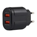 LZ-022 5V 2.4A Dual USB Ports Travel Charger, EU Plug - Image 3
