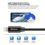 5V 2A 8 Pin Male to 8 Pin Male Braided Data Cable - Image 3