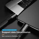 5V 2A 8 Pin Male to 8 Pin Male Braided Data Cable - Image 5