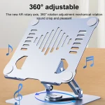 R-JUST HZ39 Triangular Swivel Lift Laptop Stand, HZ39 Grey, HZ39 Silver - Image 3