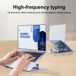 R-JUST HZ39 Triangular Swivel Lift Laptop Stand, HZ39 Grey, HZ39 Silver - Image 4