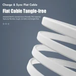 ROCK S5 2A Micro USB Charging + Data Synchronization TPE Flat Shape Data Cable, Cable Length: 1m, Micro - Image 4