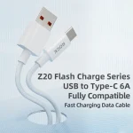 ROCK Z20 1m 6A USB to USB-C / Type-C Fast Charging Data Cable - Image 2