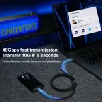 MOMAX DC39 1m USB4.0 USB-C / Type-C to USB-C / Type-C 240W Braided Data Sync Charge Cable - Image 6