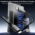 MOMAX DC39 1m USB4.0 USB-C / Type-C to USB-C / Type-C 240W Braided Data Sync Charge Cable - Image 9